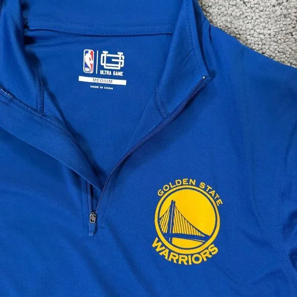 Golden State Warriors NBA Ultra Game Performance Quarter-Zip Pullover -Sz M NWOT - Picture 5 of 8
